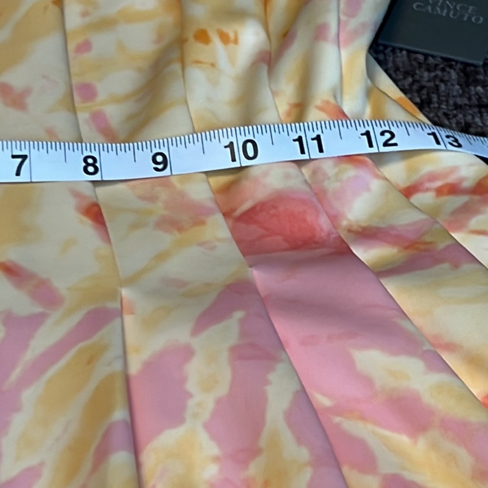 Vince Camuto yellow, orange and pink halter style dress size 6 - Picture 6 of 9